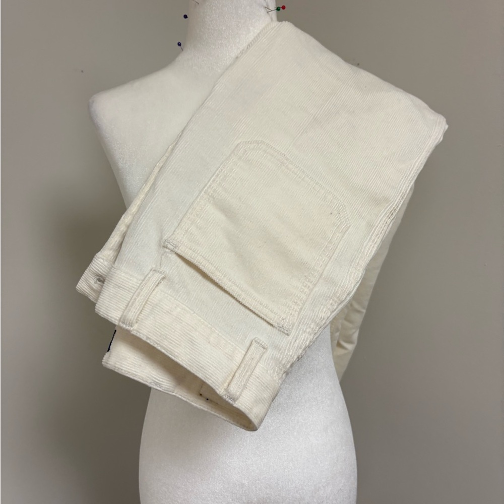 Ralph Lauren Cream Corduroy Straight-Leg Jeans